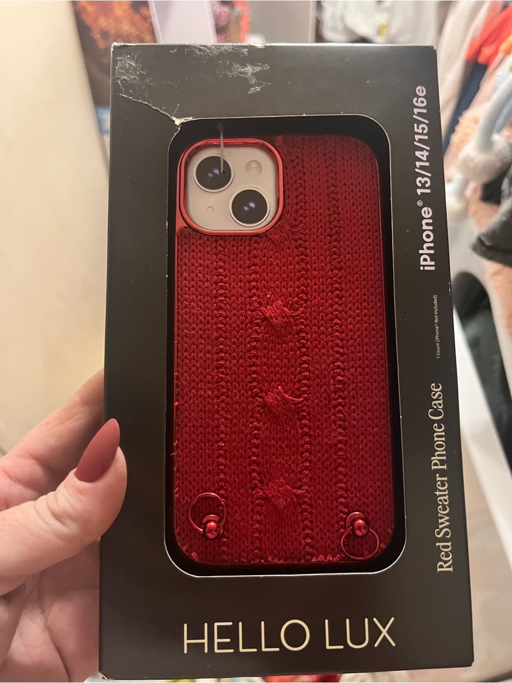 Red Sweater Phone Case for iPhone 13/14/15/16e